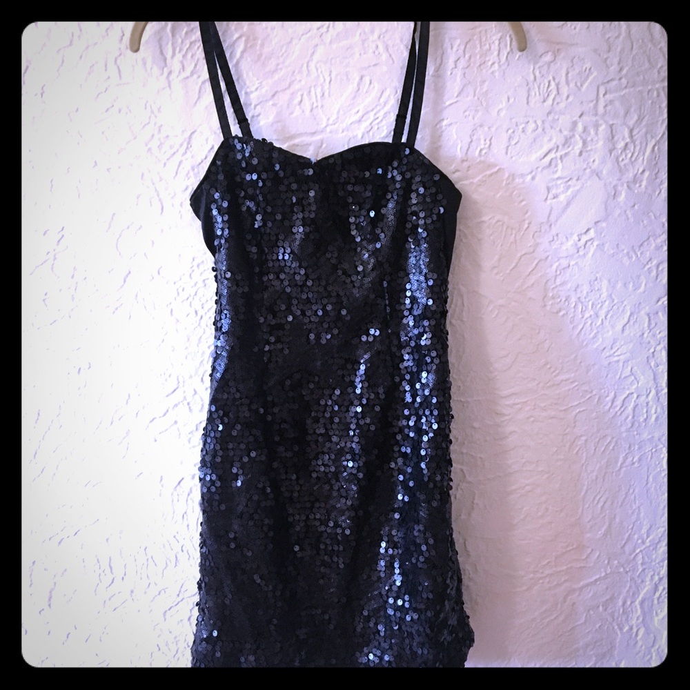 Black sequin dress